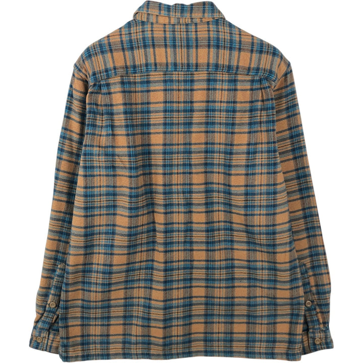 Patagonia Long-Sleeve Flannel Check Shirt, Men's Size M (Regular Collar) unclear Beige type Vintage Second Hand