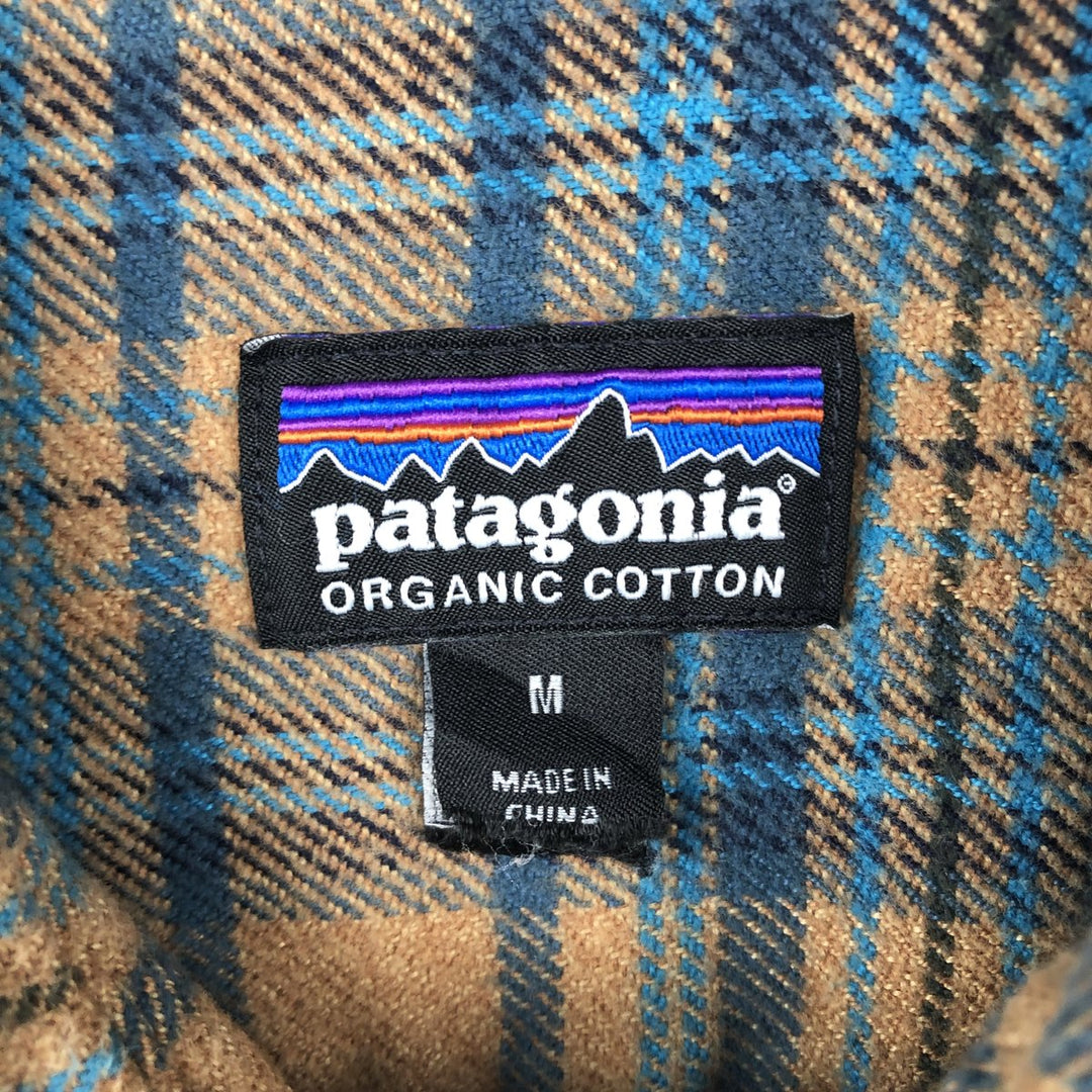 Patagonia Long-Sleeve Flannel Check Shirt, Men's Size M (Regular Collar) unclear Beige type Vintage Second Hand