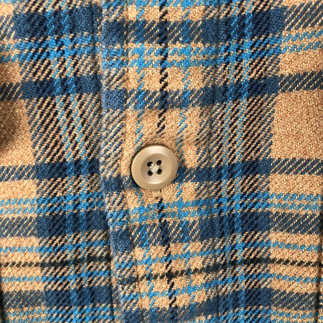 Patagonia Long-Sleeve Flannel Check Shirt, Men's Size M (Regular Collar) unclear Beige type Vintage Second Hand