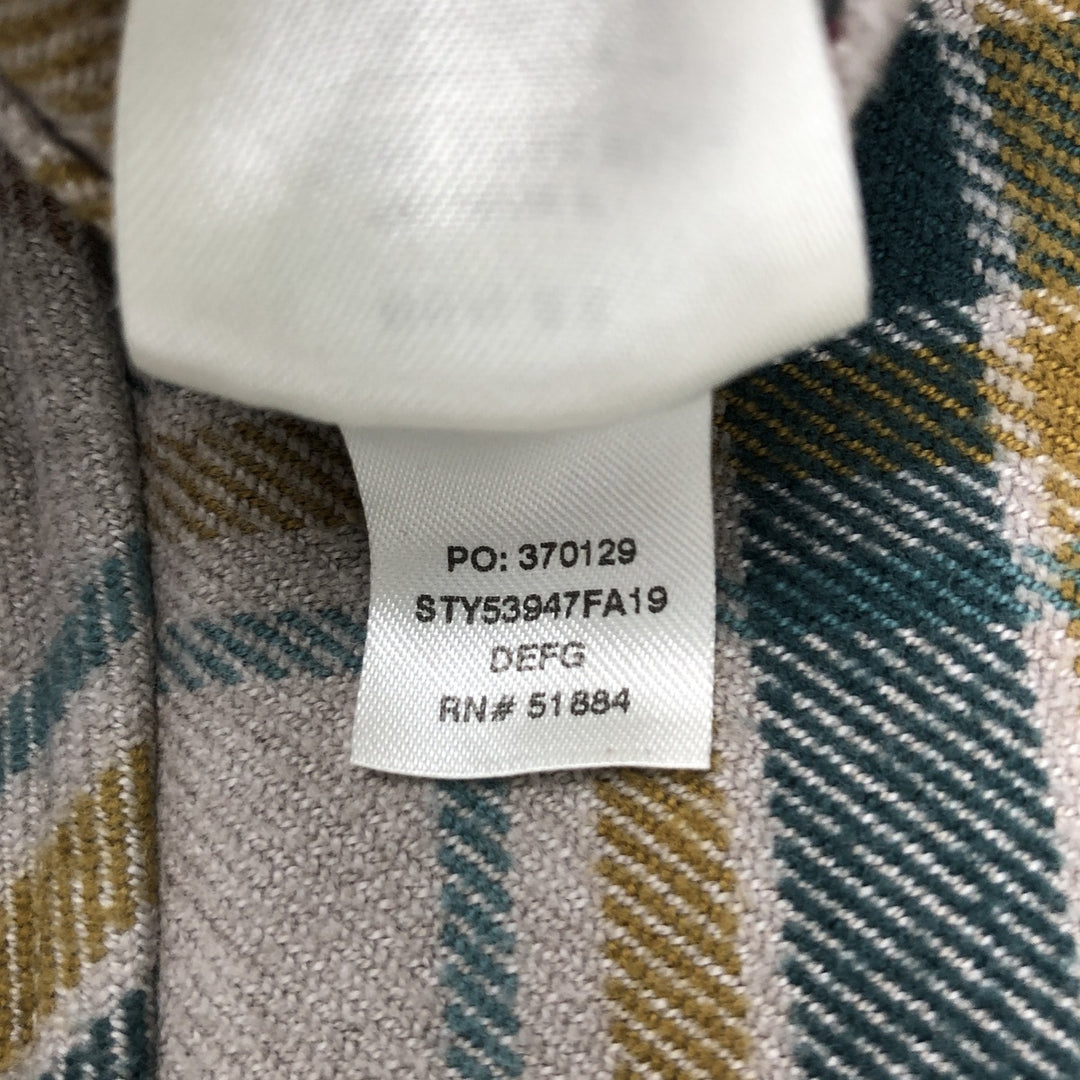 Patagonia 53947FA19 Long-Sleeve Flannel Check Shirt, Boxy Shirt, Men's Size L (approx.) cotton Beige type Vintage Second Hand