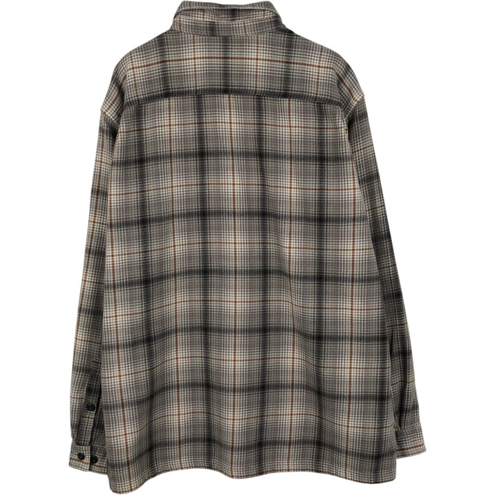 Patagonia Organic Cotton 53947FA13 Long-Sleeve Flannel Check Shirt, Men's Size XL (approx.) Organic cotton Beige type Vintage Second Hand