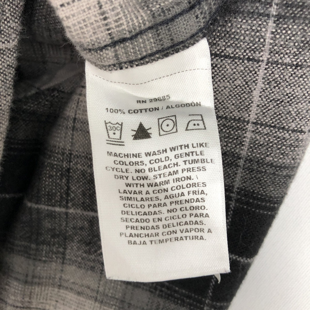 Pendleton MASON Long-Sleeve Button-Down Light Flannel Check Shirt, Men's Size L (approx.) cotton black type Vintage Second Hand