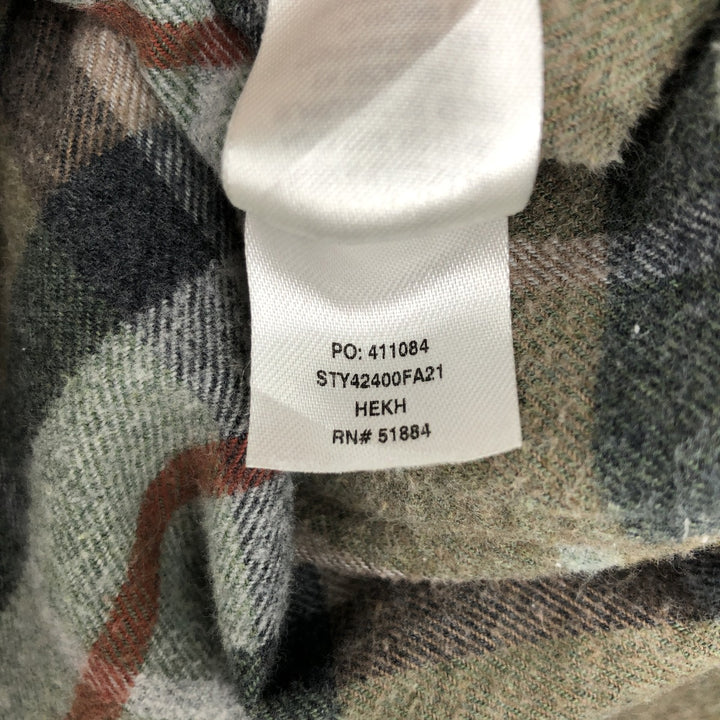 Patagonia ORGANIC COTTON 42400FA21 Long-Sleeve Flannel Check Shirt, Men's Size L (approx.) Organic cotton Beige type Vintage Second Hand