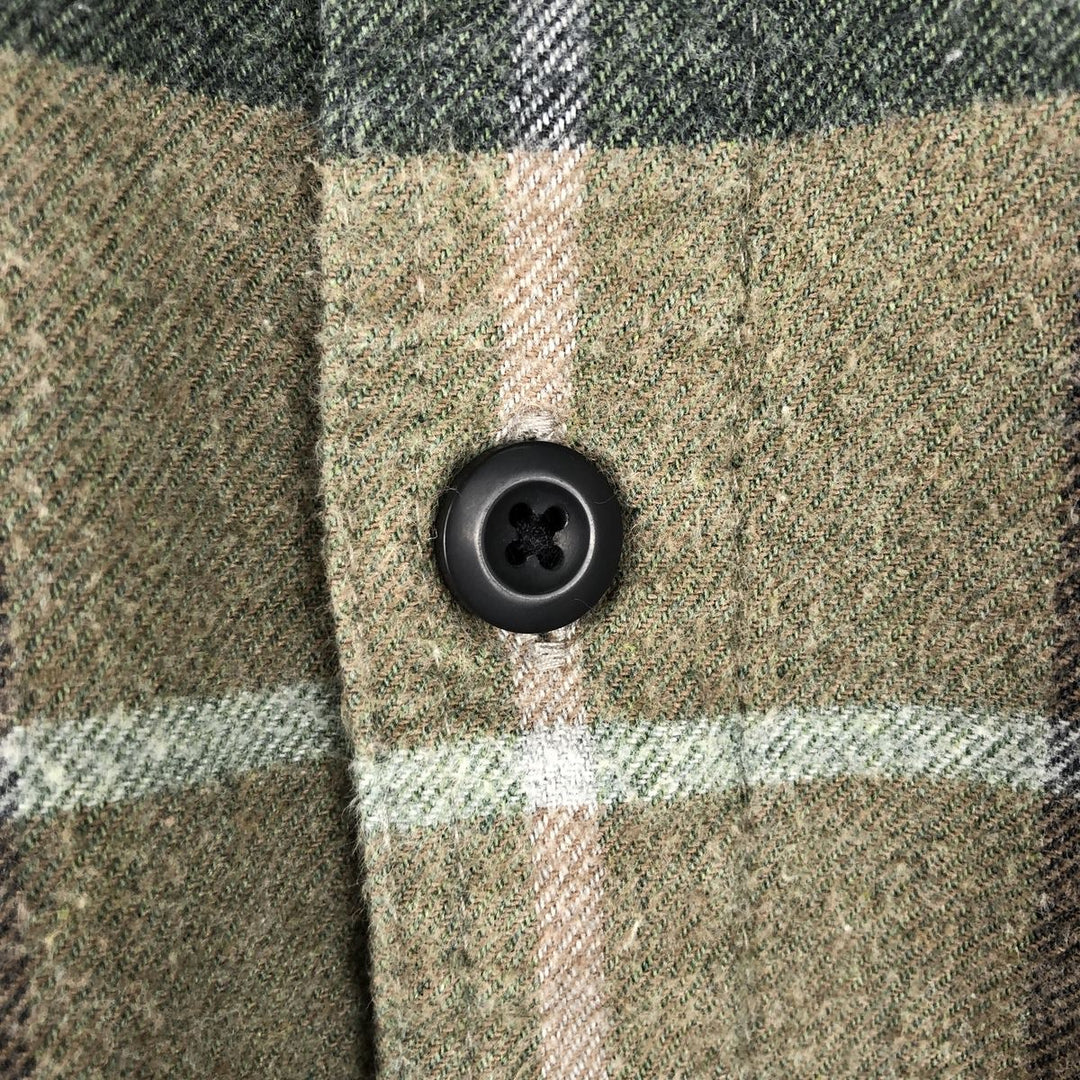 Patagonia ORGANIC COTTON 42400FA21 Long-Sleeve Flannel Check Shirt, Men's Size L (approx.) Organic cotton Beige type Vintage Second Hand