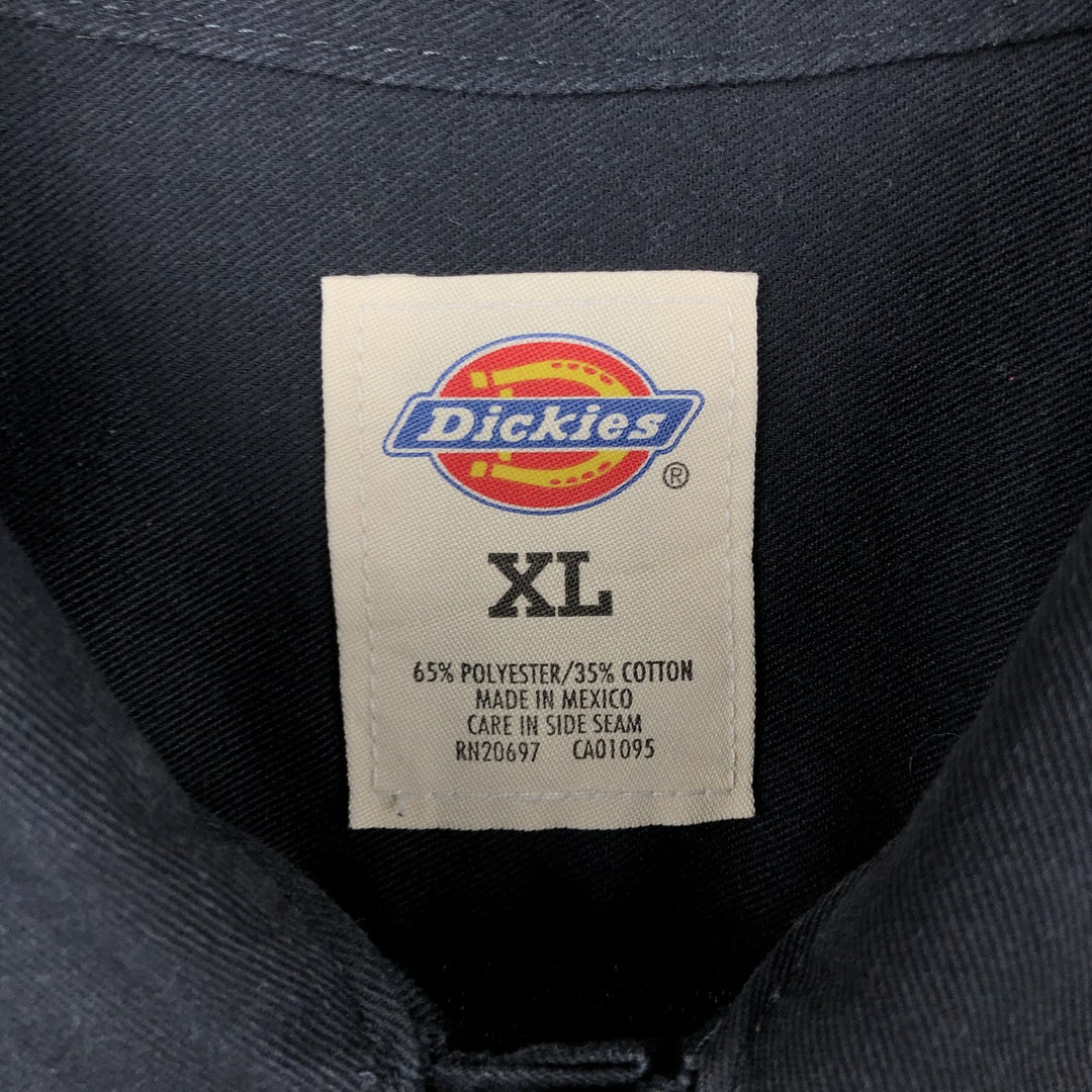 Dickies Short-Sleeve Work Shirt, Men's Size XL (Equivalent), Boxy Shirt polyester black type Vintage Second Hand