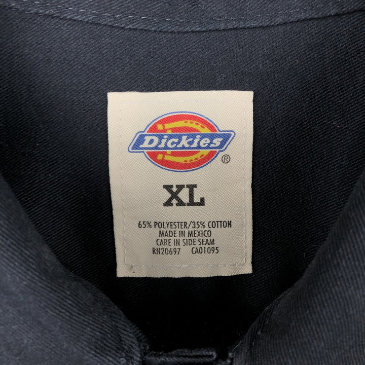 Dickies Short-Sleeve Work Shirt, Men's Size XL (Equivalent), Boxy Shirt polyester black type Vintage Second Hand