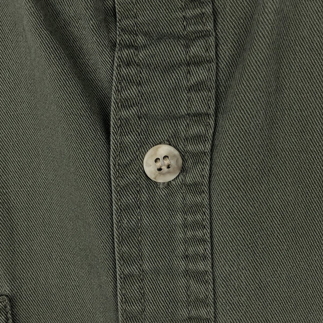 Dickies button-down short-sleeved work shirt, men's size L (approx.) cotton Khaki type Vintage Second Hand
