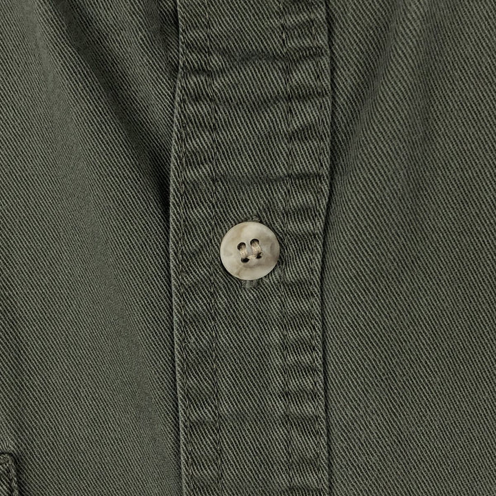 Dickies button-down short-sleeved work shirt, men's size L (approx.) cotton Khaki type Vintage Second Hand