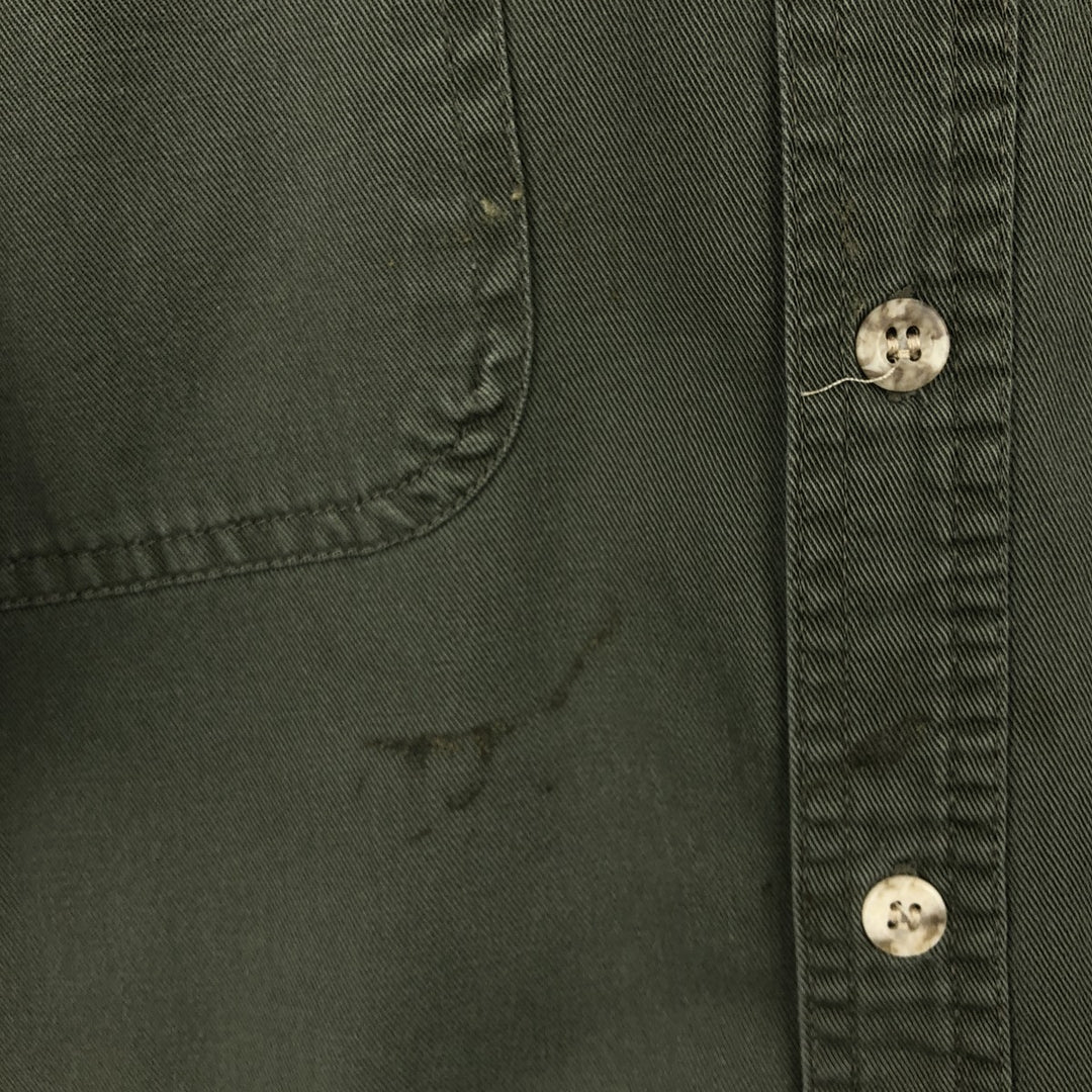 Dickies button-down short-sleeved work shirt, men's size L (approx.) cotton Khaki type Vintage Second Hand