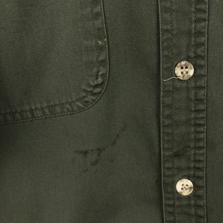 Dickies button-down short-sleeved work shirt, men's size L (approx.) cotton Khaki type Vintage Second Hand