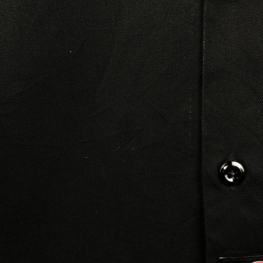 Dickies Short Sleeve Work Shirt Box Shirt Men's L Size polyester black type Vintage Second Hand