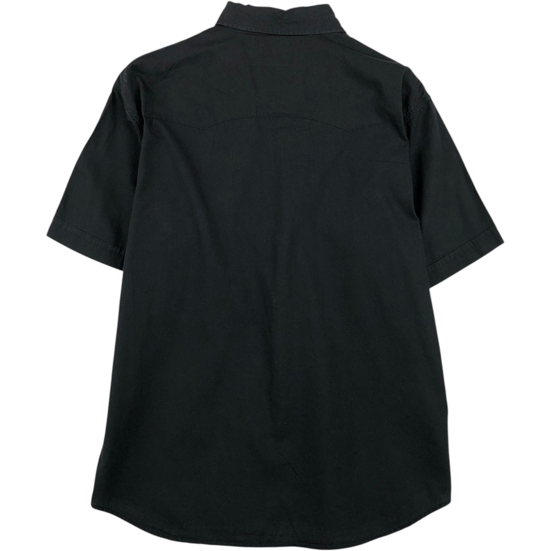 Dickies short sleeve work shirt, men's size L cotton black type Vintage Second Hand