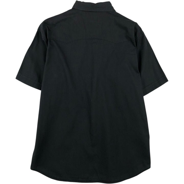 Dickies short sleeve work shirt, men's size L cotton black type Vintage Second Hand