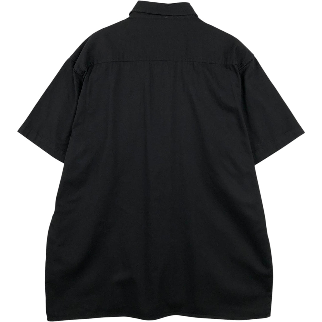 Dickies Short Sleeve Work Shirt Box Shirt Men's L Size cotton black type Vintage Second Hand