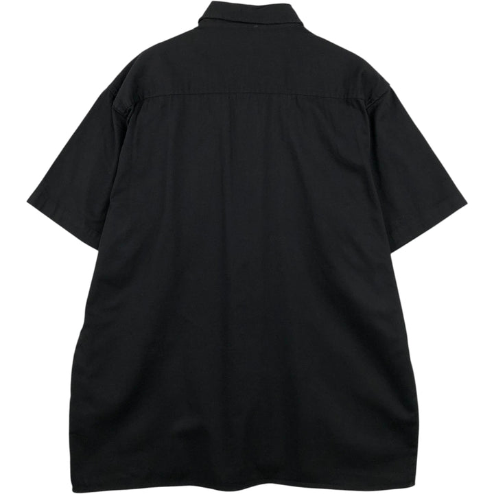 Dickies Short Sleeve Work Shirt Box Shirt Men's L Size cotton black type Vintage Second Hand