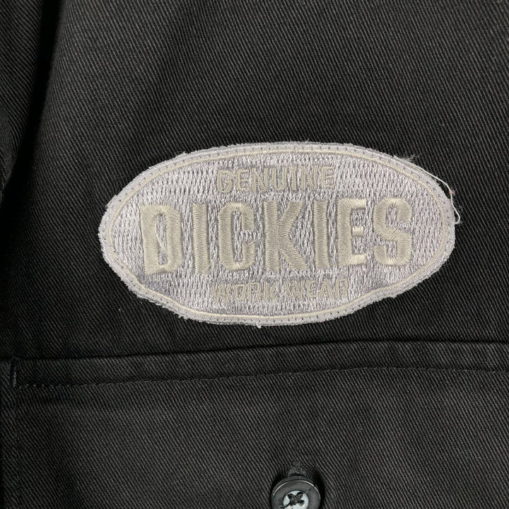 Dickies Short Sleeve Work Shirt Box Shirt Men's L Size cotton black type Vintage Second Hand