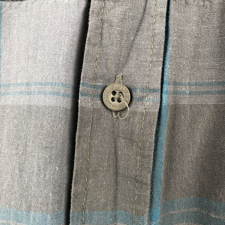 Dickies Check Pattern Short Sleeve Work Shirt Men's XL cotton Charcoal Vintage Second Hand