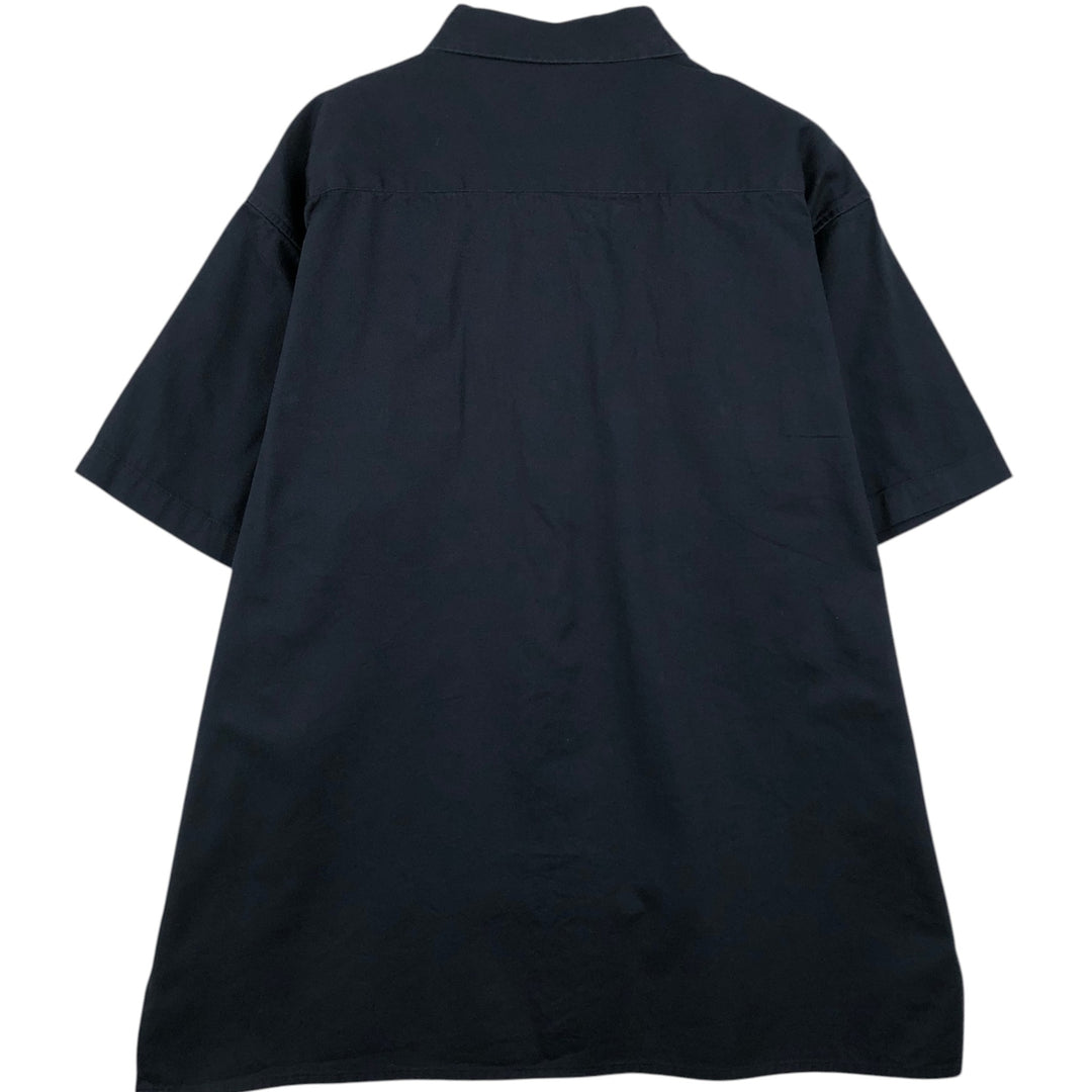 Dickies Short Sleeve Work Shirt Box Shirt Men's XL cotton black type Vintage Second Hand