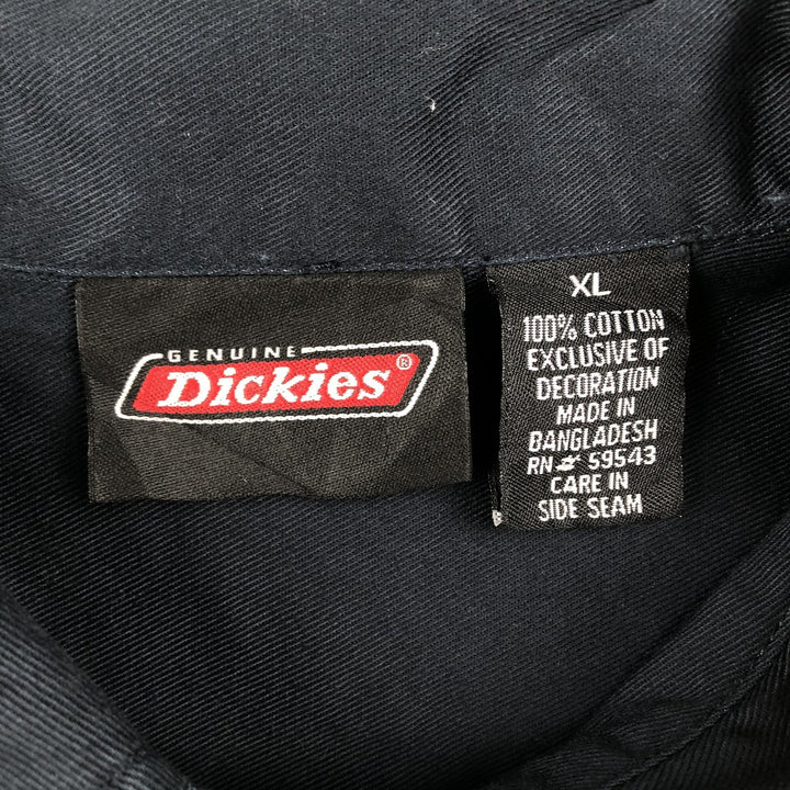 Dickies Short Sleeve Work Shirt Box Shirt Men's XL cotton black type Vintage Second Hand