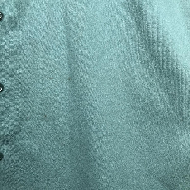 Dickies Short Sleeve Work Shirt Box Shirt Men's L Size polyester Green type dark green Vintage Second Hand