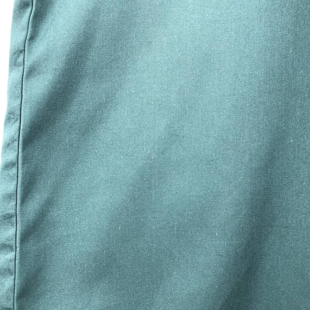 Dickies Short Sleeve Work Shirt Box Shirt Men's L Size polyester Green type dark green Vintage Second Hand