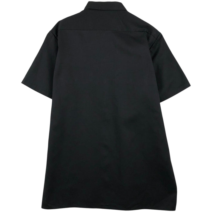 Dickies Short Sleeve Work Shirt Box Shirt Made in USA Men's L size polyester black type Vintage Second Hand