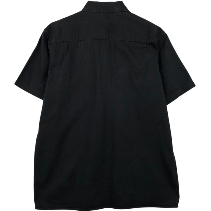 Dickies Short Sleeve Work Shirt Box Shirt Men's M Size cotton black type Vintage Second Hand