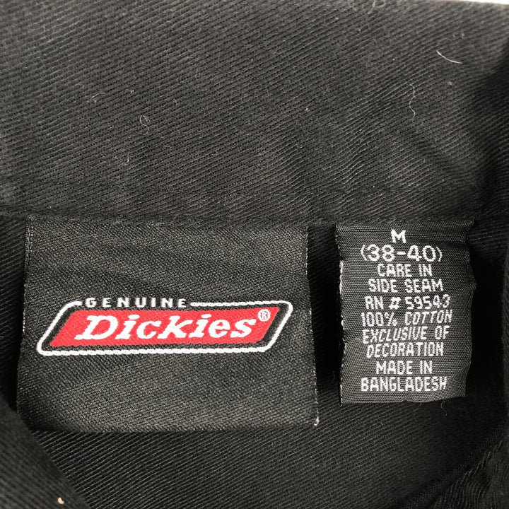 Dickies Short Sleeve Work Shirt Box Shirt Men's M Size cotton black type Vintage Second Hand