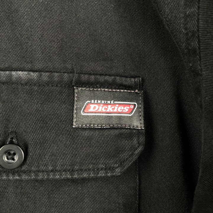 Dickies Short Sleeve Work Shirt Box Shirt Men's M Size cotton black type Vintage Second Hand