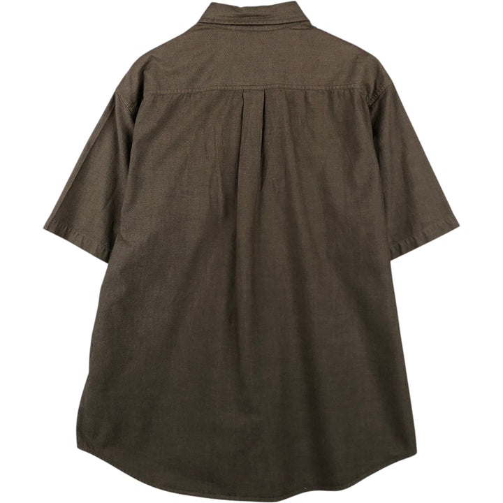 Carhartt button-down short-sleeve work shirt, men's size L cotton Khaki type brown Vintage Second Hand