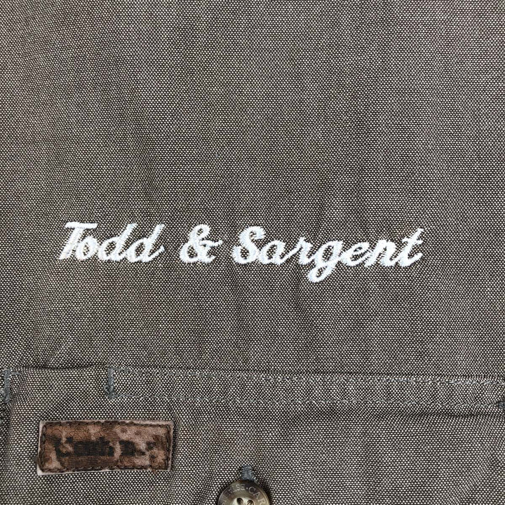 Carhartt button-down short-sleeve work shirt, men's size L cotton Khaki type brown Vintage Second Hand