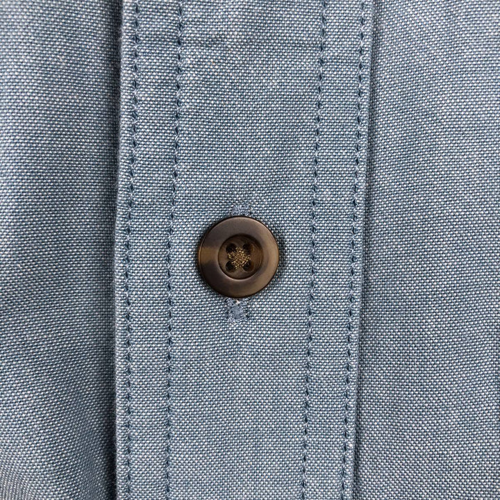 Carhartt Loose Fit Button-Down Short Sleeve Work Shirt, Men's Size L cotton Blue type light blue Vintage Second Hand
