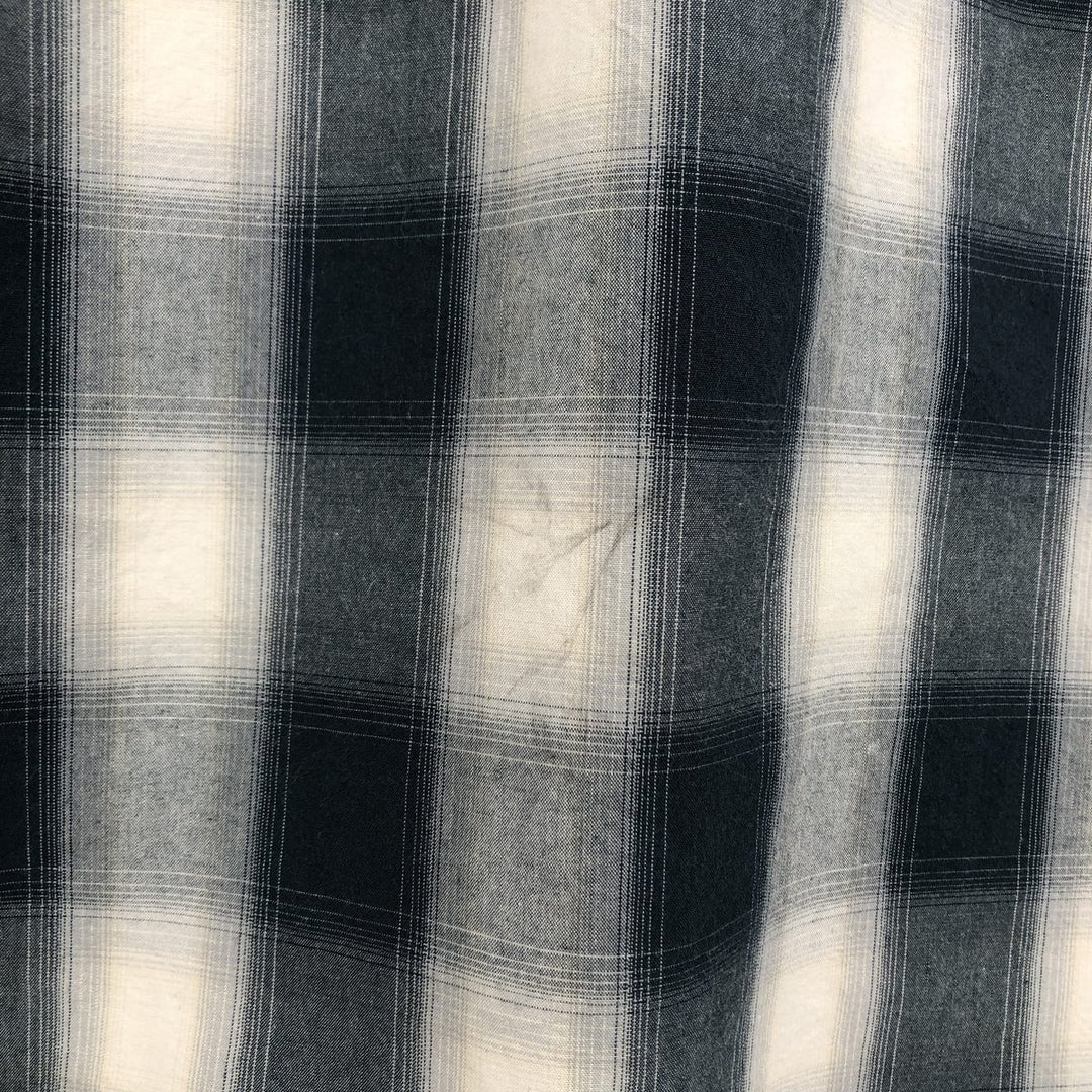 Carhartt Relaxed Fit Ombre Check Button-Down Short Sleeve Work Shirt, Men's Size L cotton navy blue type Vintage Second Hand