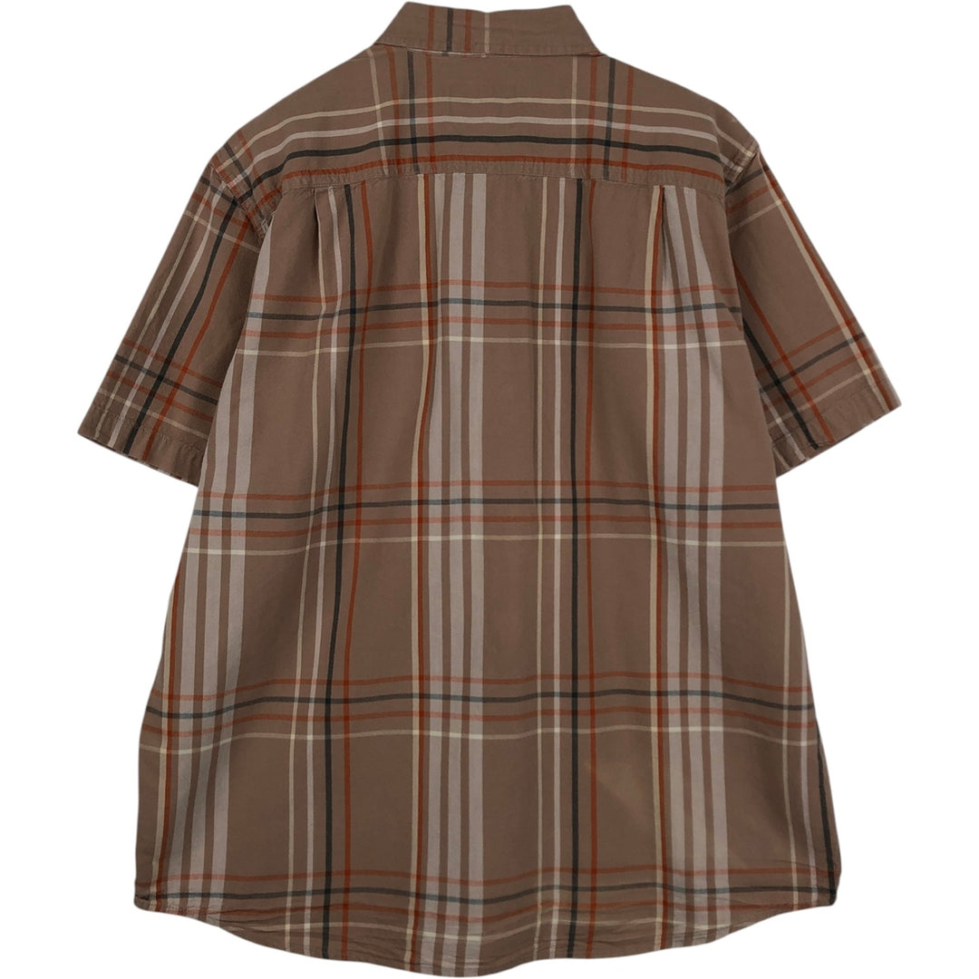 Carhartt Loose Fit Check Pattern Button-down Short Sleeve Work Shirt, Men's Size L cotton cheek Vintage Second Hand