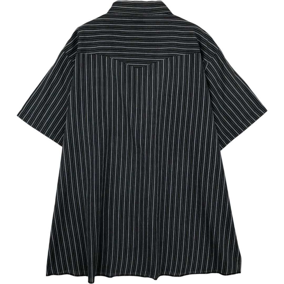 90'S Wrangler Stripe Pattern Short-Sleeve Western Shirt, Men's Size XL (Vintage) unclear black type Vintage Second Hand