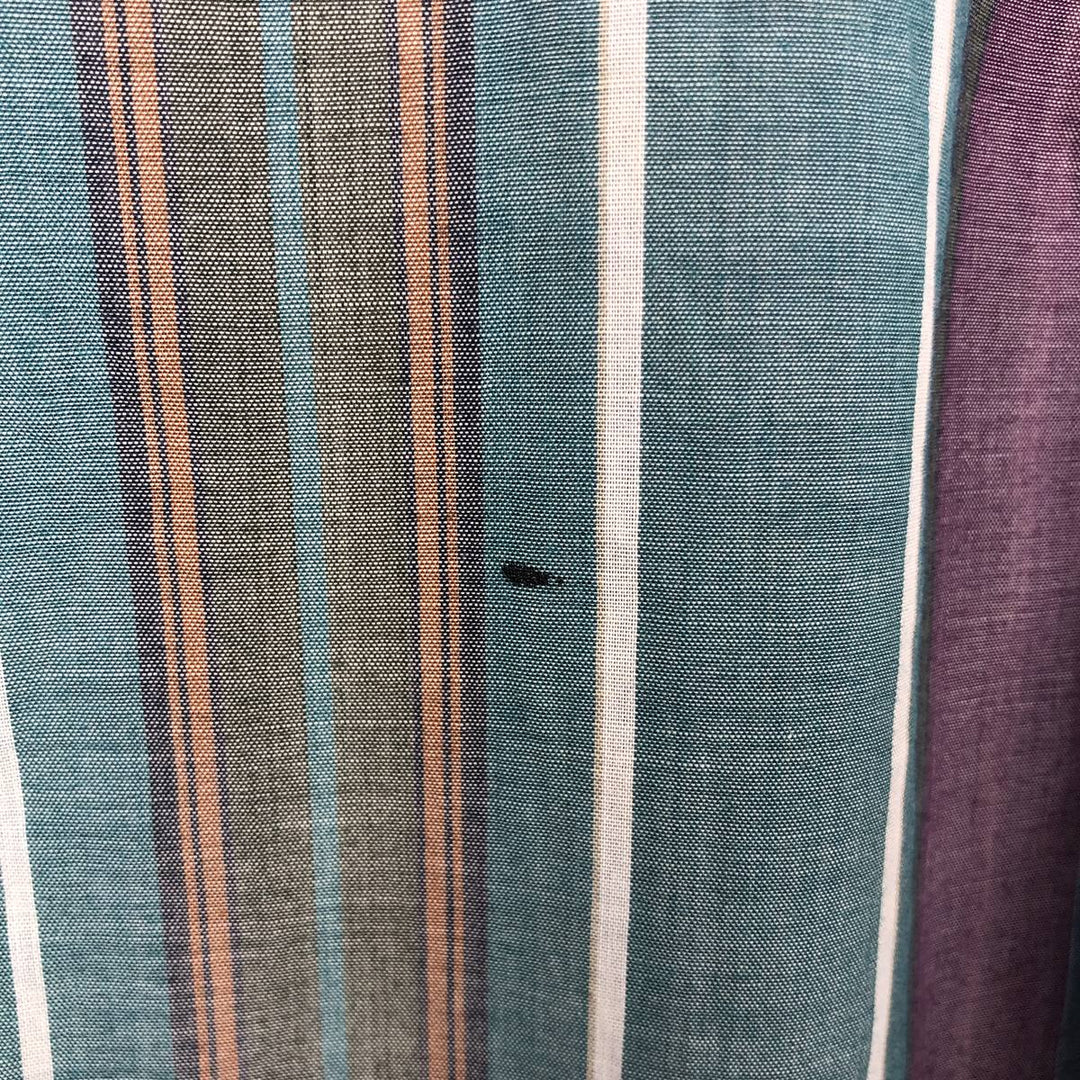 80s-90'S Wrangler Stripe Pattern Multi-Striped Short-Sleeve Western Shirt, Men's XL (approx.), Vintage unclear green type Vintage Second Hand