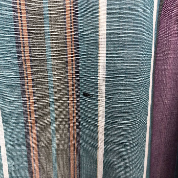80s-90'S Wrangler Stripe Pattern Multi-Striped Short-Sleeve Western Shirt, Men's XL (approx.), Vintage unclear green type Vintage Second Hand