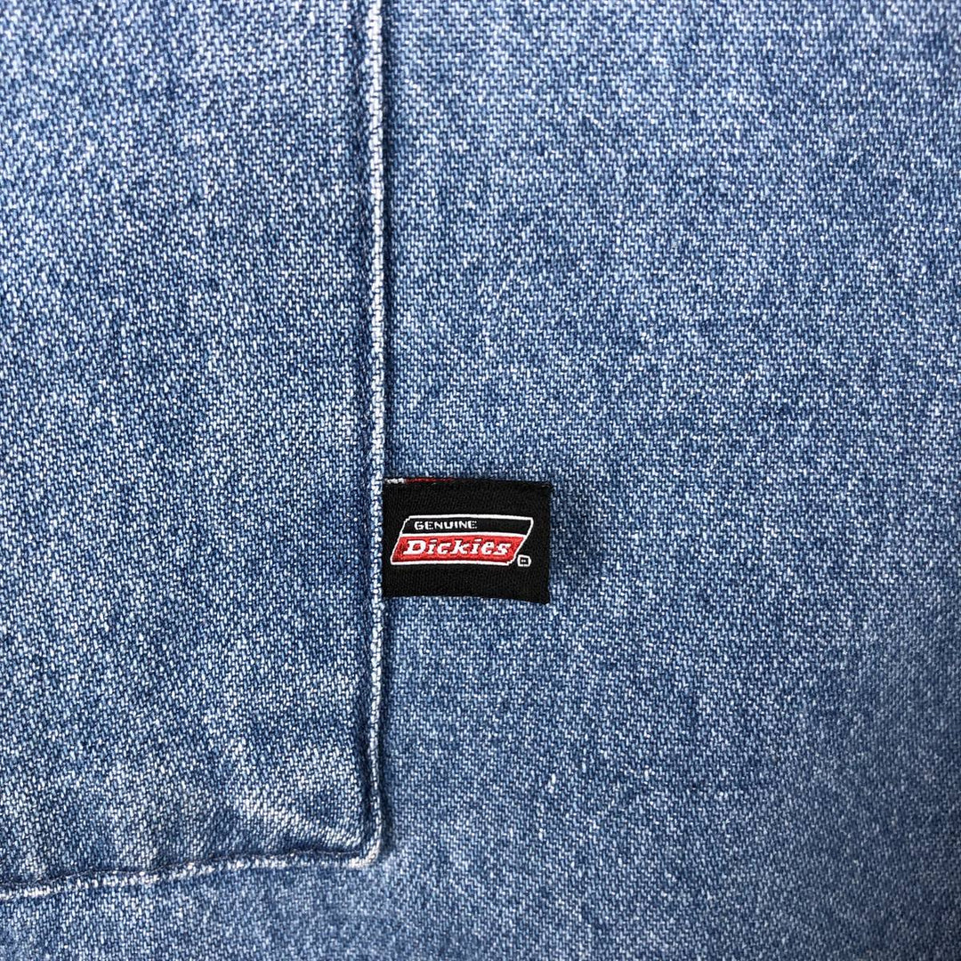 Dickies short-sleeved button-down denim shirt, men's size M (approx.) cotton blue type Vintage Second Hand