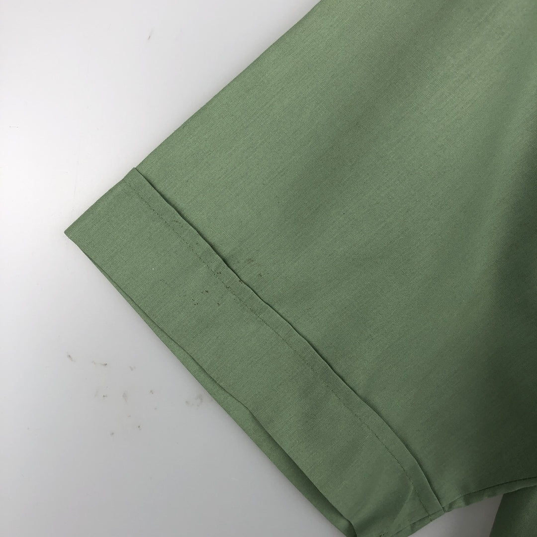 Sears Short-Sleeve Western Shirt, Men's Size XL (approx.) unclear green type yellow green Vintage Second Hand