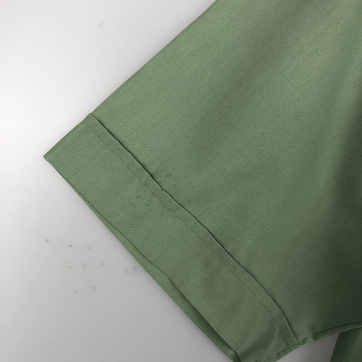 Sears Short-Sleeve Western Shirt, Men's Size XL (approx.) unclear green type yellow green Vintage Second Hand
