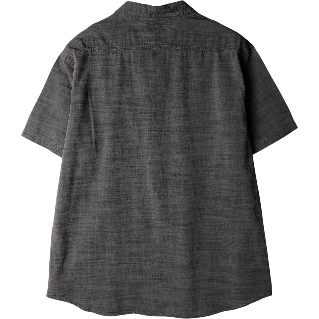 Levi's Short-Sleeve Chambray Shirt, Men's Size XL (approx.) cotton Charcoal Vintage Second Hand