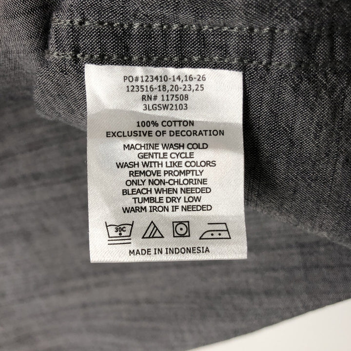 Levi's Short-Sleeve Chambray Shirt, Men's Size XL (approx.) cotton Charcoal Vintage Second Hand
