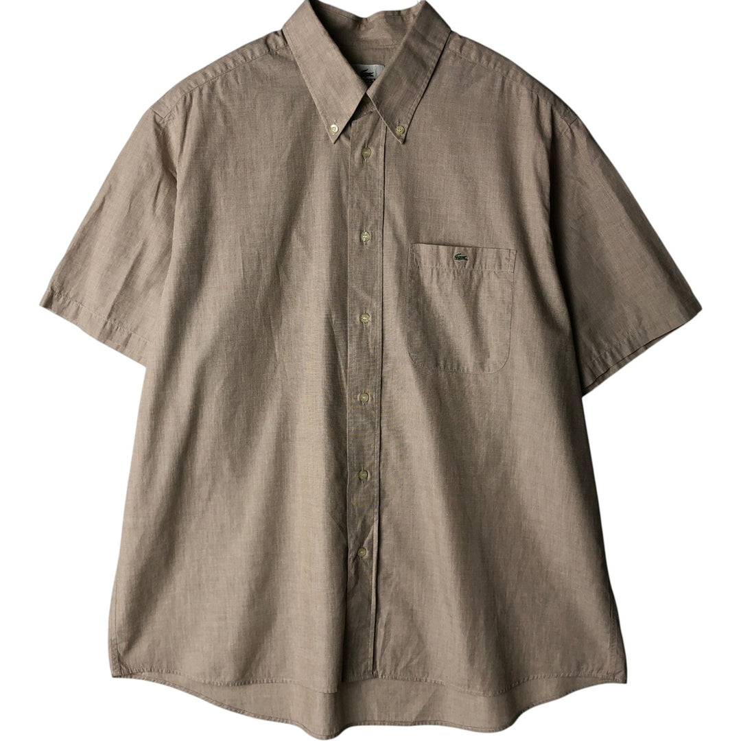 Lacoste LACOSTE short sleeve button down shirt men's XL size cotton Beige type Vintage Second Hand