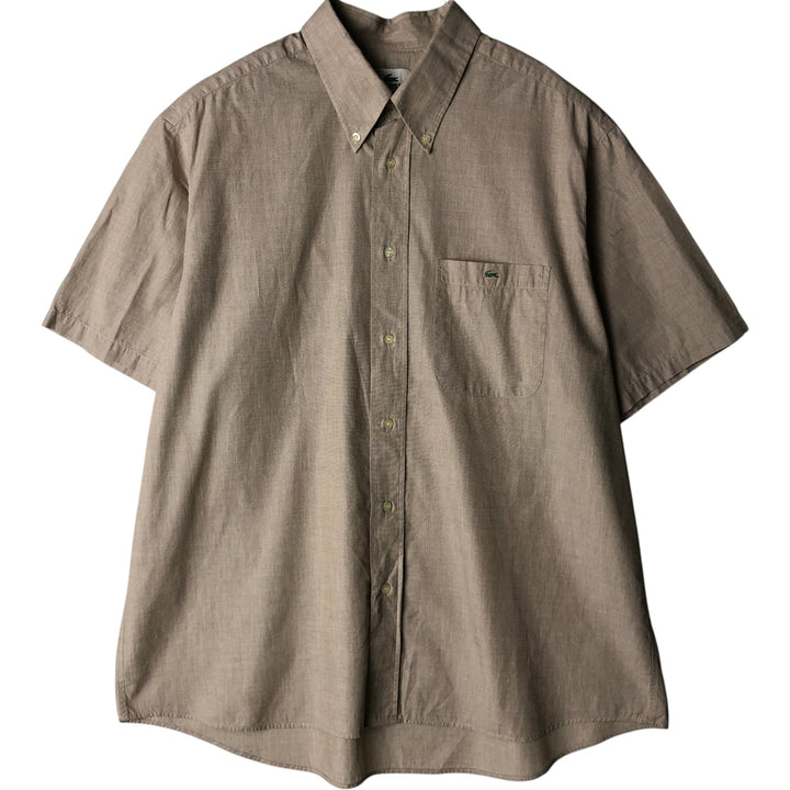Lacoste LACOSTE short sleeve button down shirt men's XL size cotton Beige type Vintage Second Hand