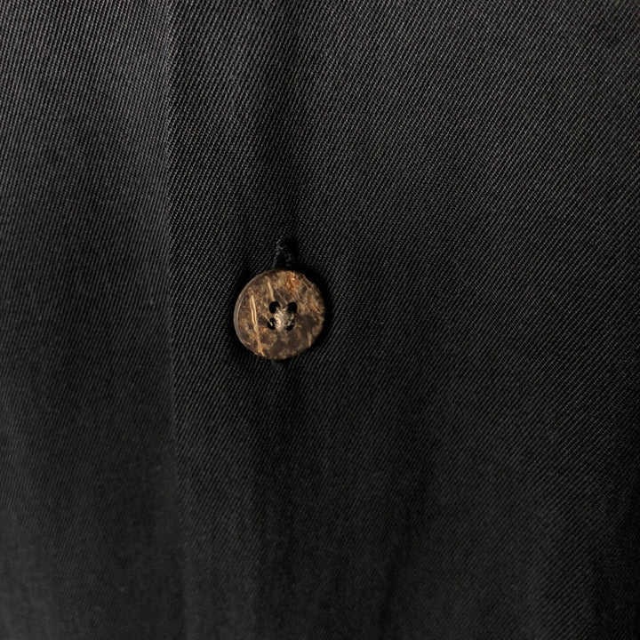 Tommy Bahama short sleeve open collar silk shirt, box shirt, men's size L silk black type Vintage Second Hand