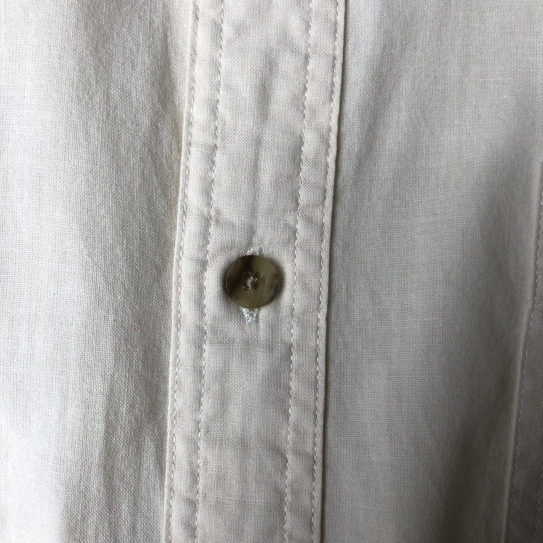 Vintage LLBean short-sleeved cotton shirt from the 1990s, men's size XL. cotton unbleached Vintage Second Hand