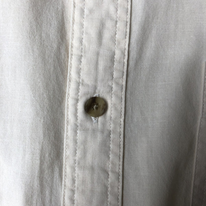Vintage LLBean short-sleeved cotton shirt from the 1990s, men's size XL. cotton unbleached Vintage Second Hand