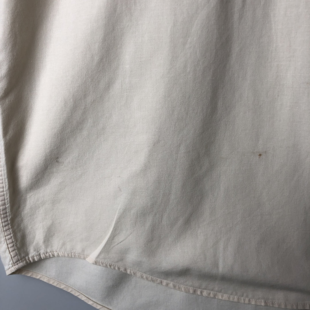 Vintage LLBean short-sleeved cotton shirt from the 1990s, men's size XL. cotton unbleached Vintage Second Hand