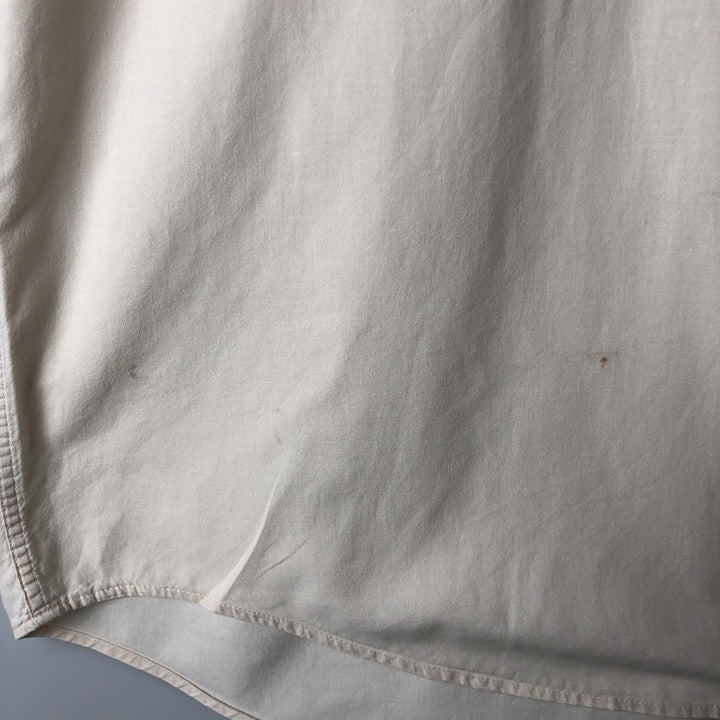 Vintage LLBean short-sleeved cotton shirt from the 1990s, men's size XL. cotton unbleached Vintage Second Hand