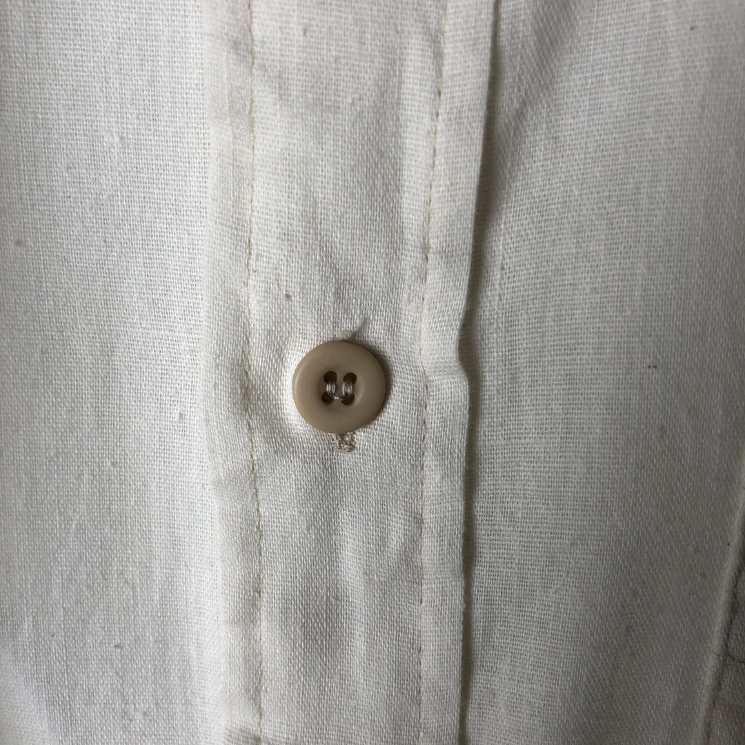 70s-80'S JCPenney Short-Sleeve Box Shirt, Men's Size M (approx.), Vintage unclear ivory Vintage Second Hand